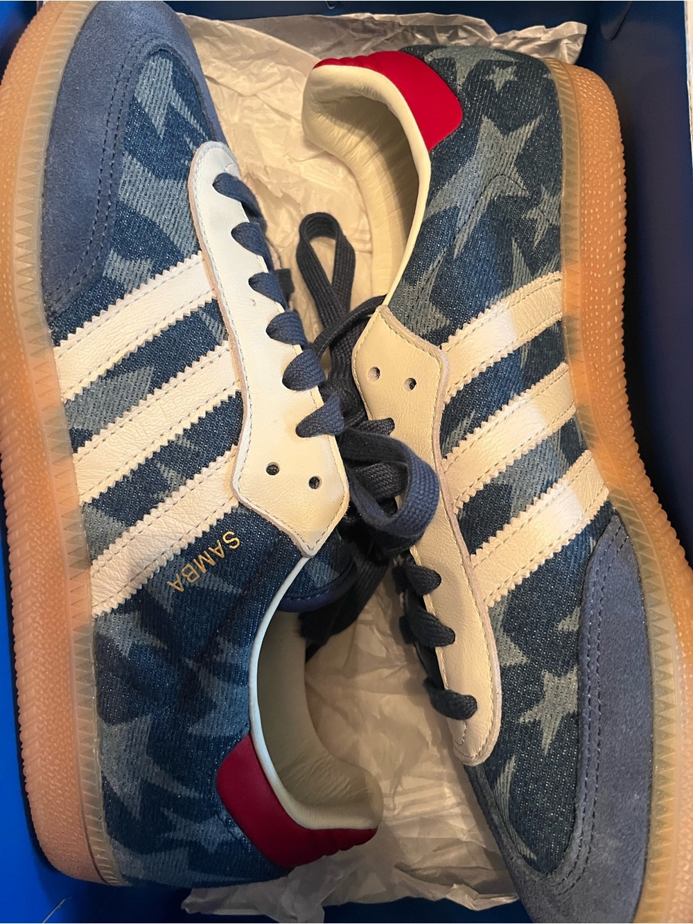 adidas Samba OG USA FIFA - Blue & White with stars